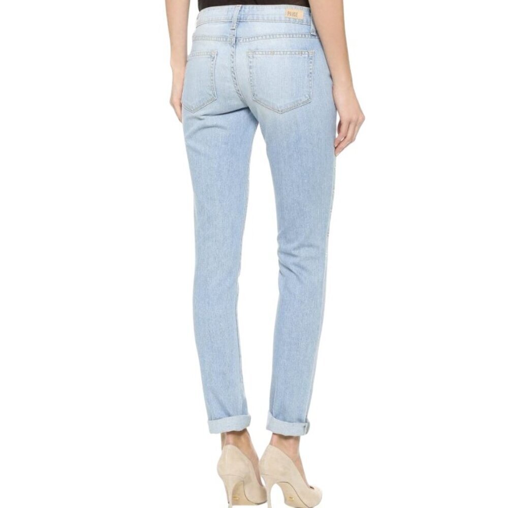 PAIGE Verdugo Jeans size 26 NAOMI CRYSTAL EMBELLISHED LIGHT WASH Ultra Skinny - Picture 9 of 12